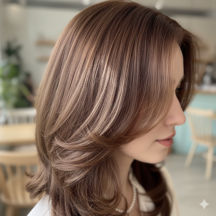 윤기가 흐르는 건강한 머릿결을 클로즈업한 사진