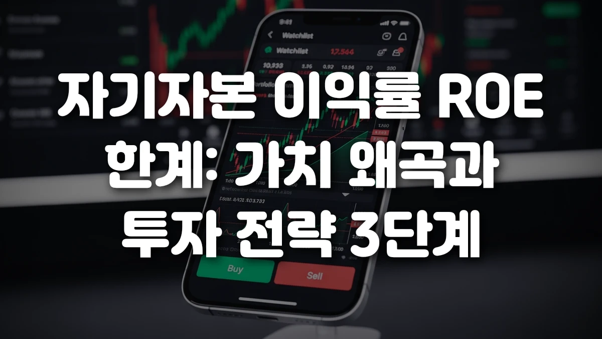 자기자본 이익률 ROE 한계 가치 왜곡과 투자 전략 3단계