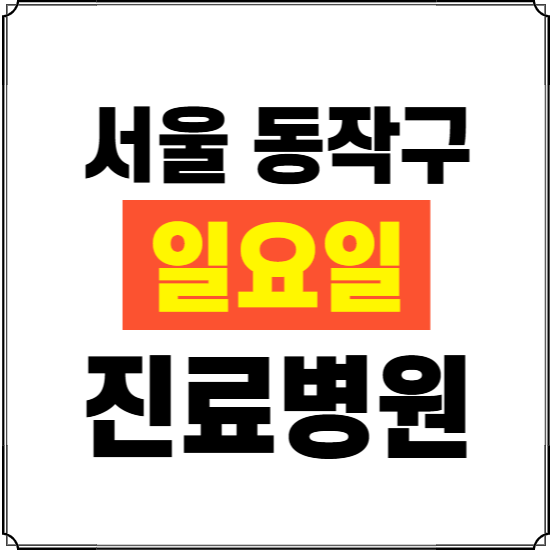 서울 동작구 일요일 진료병원 찾기 ❘ 24시 휴일 주말 응급 야간 심야 문여는 병원