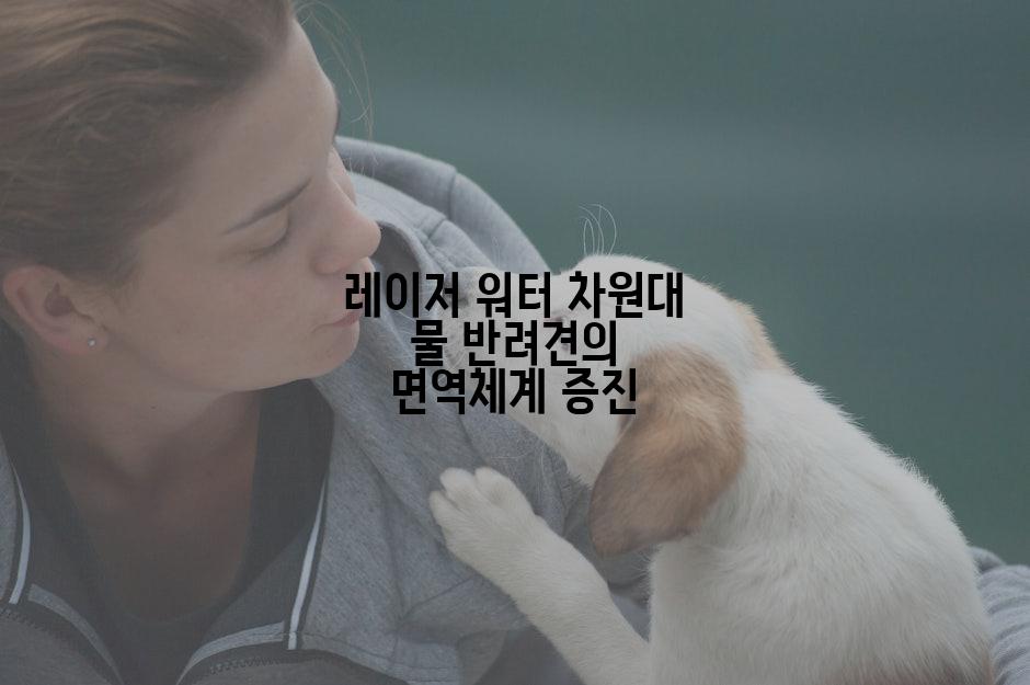 레이저 워터 차원대 물 반려견의 면역체계 증진