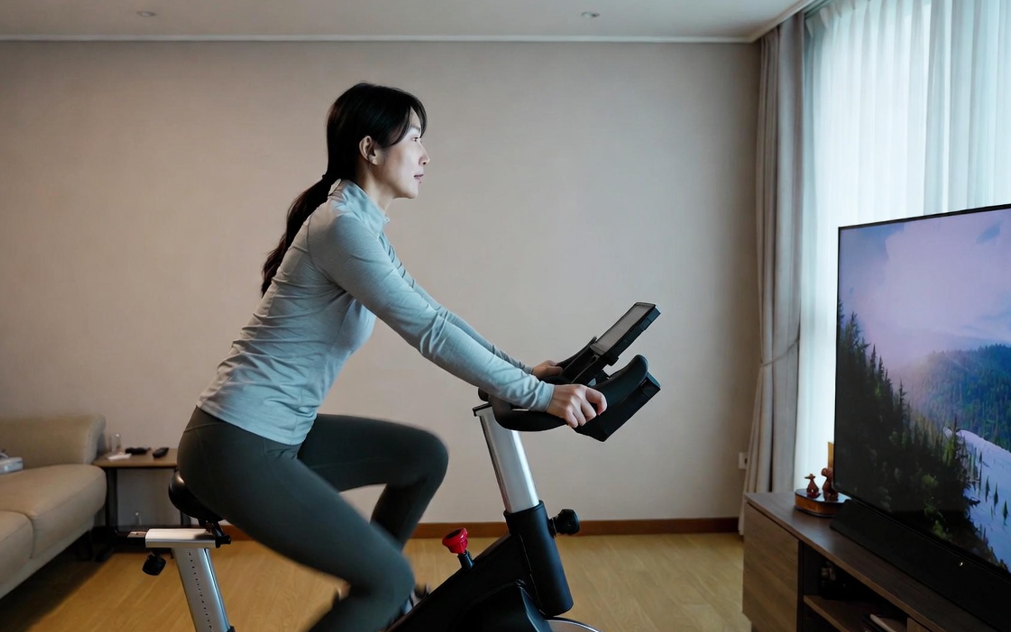 무릎 건강 지키는 실내자전거 운동