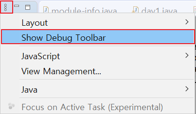 디버그 툴바 SHOW