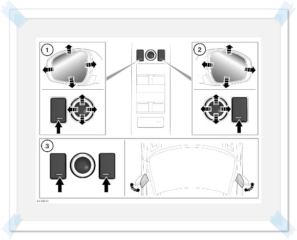 디스커버리5 사이드미러 수동 접이 L R 버튼 동시 누르기 방법
