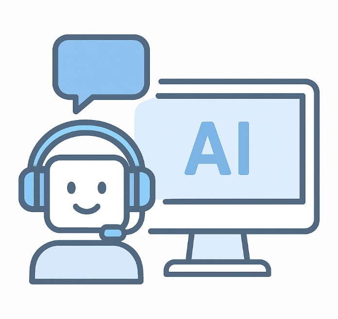 AI 와 상담사 사진