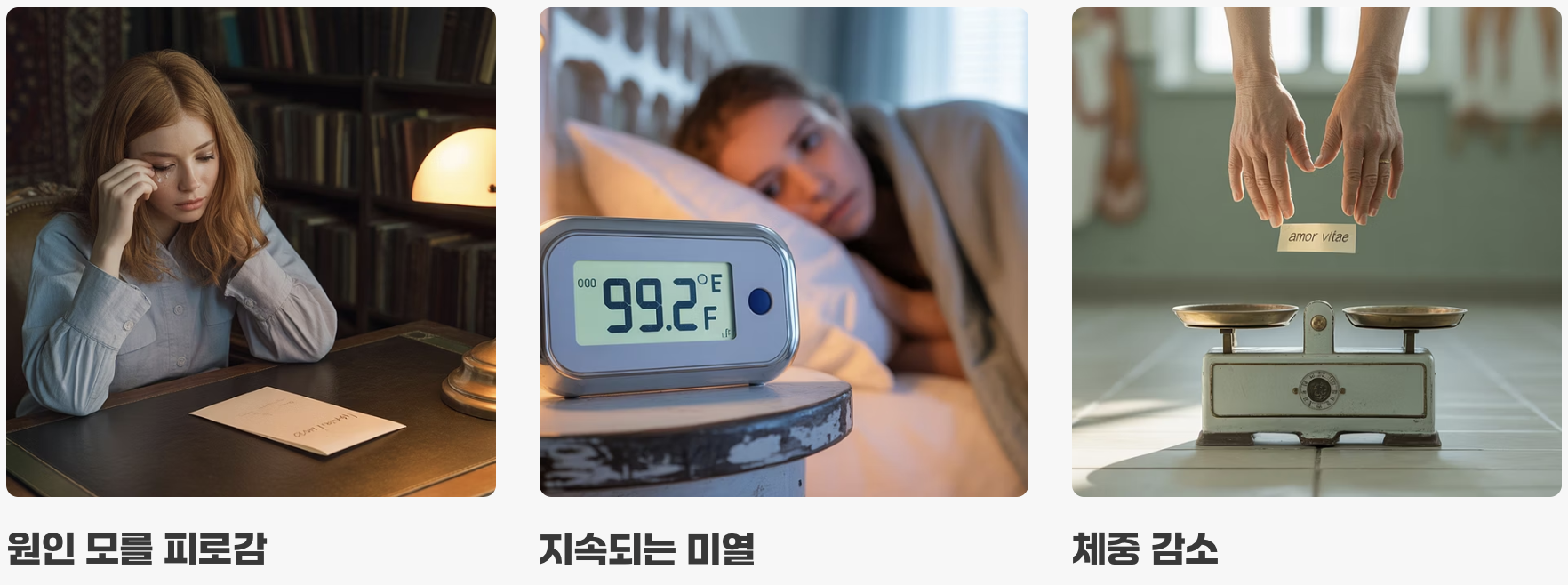 통증 외의 '전신 증상'을 살피세요