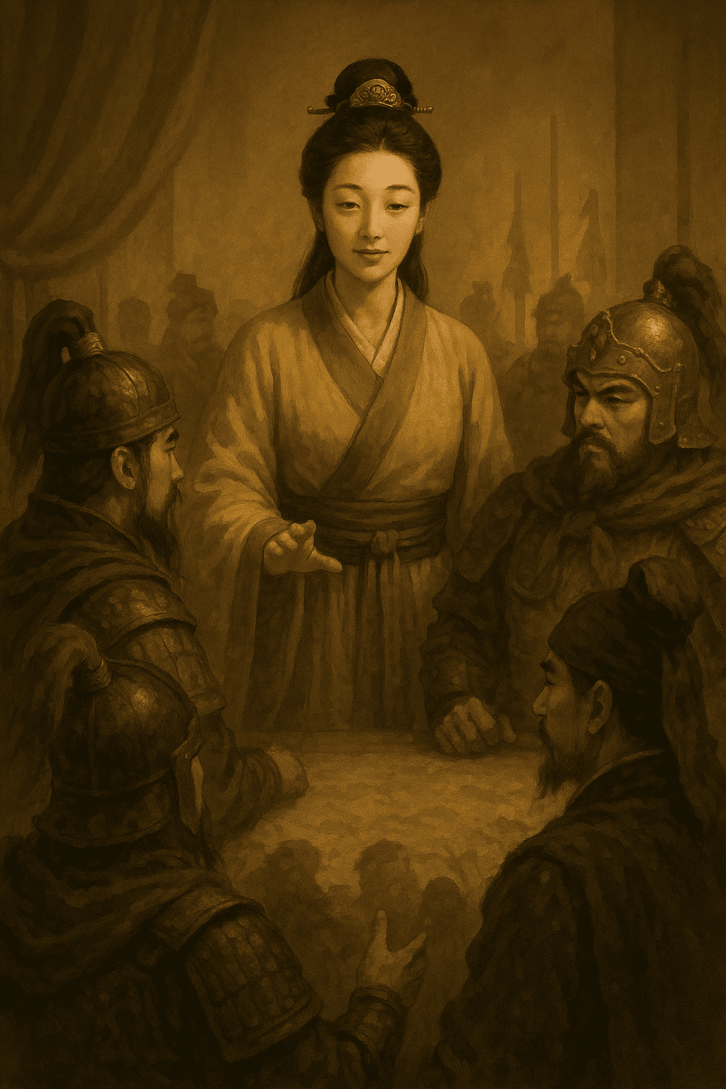 영웅들에게 조언을 주는 여인