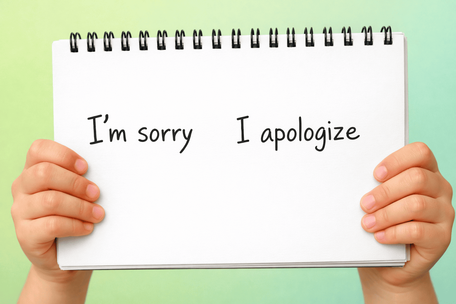 서로 다르게 쓰이는 I'm sorry, I apologize