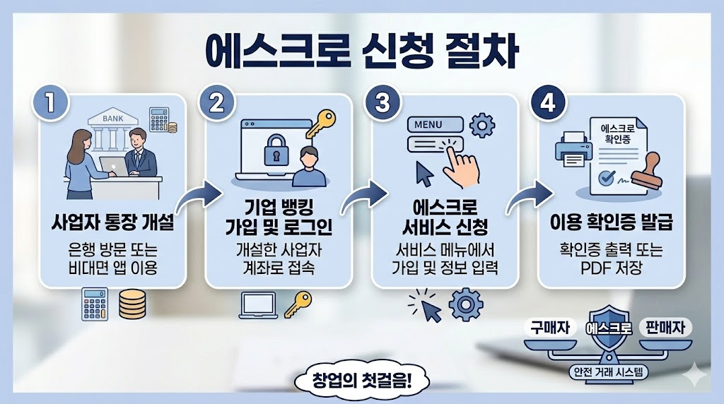 개인 사업자 에크로 신청 방법 정리