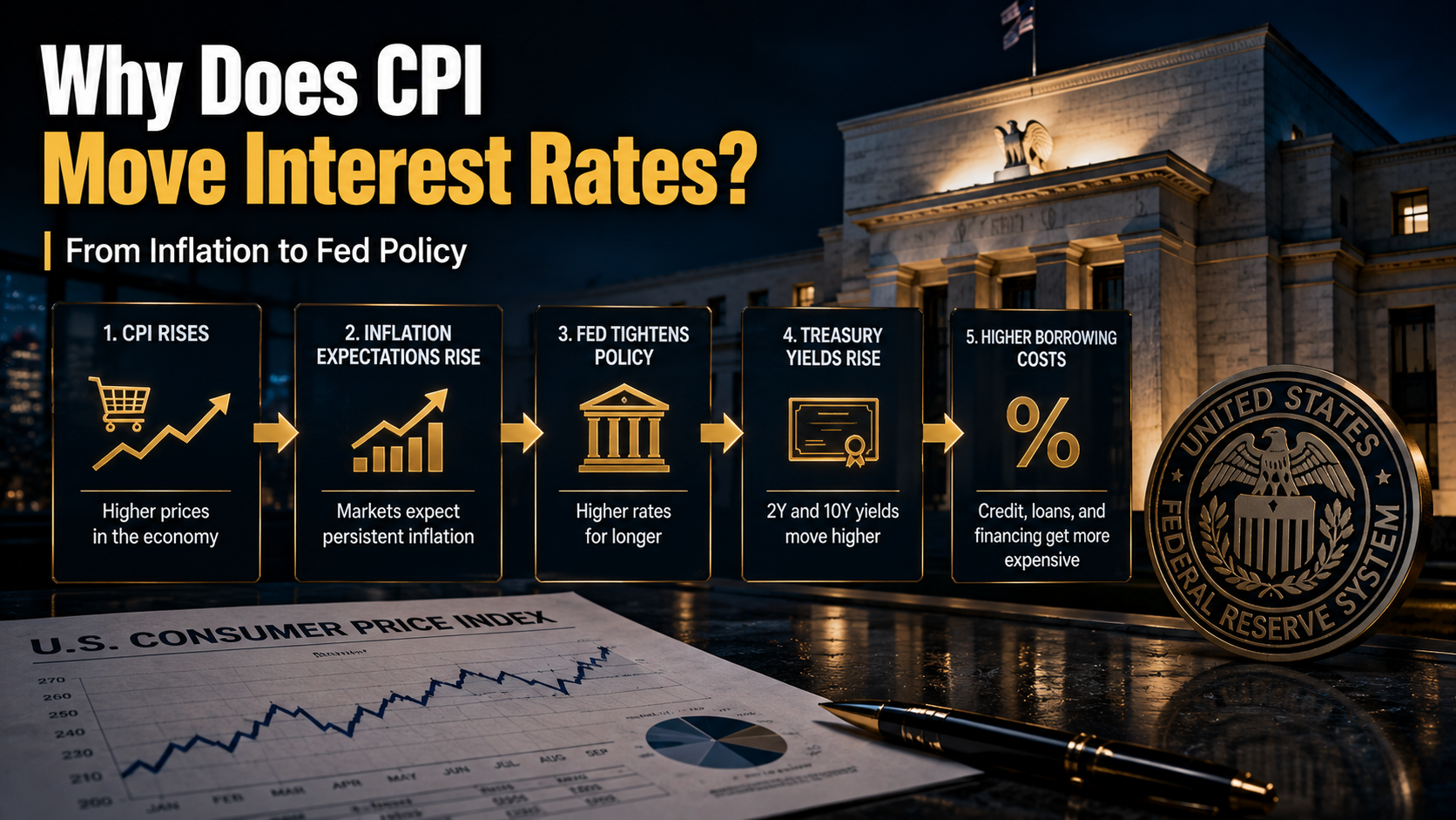 How U.S. CPI affects Federal Reserve policy and U.S. interest rates