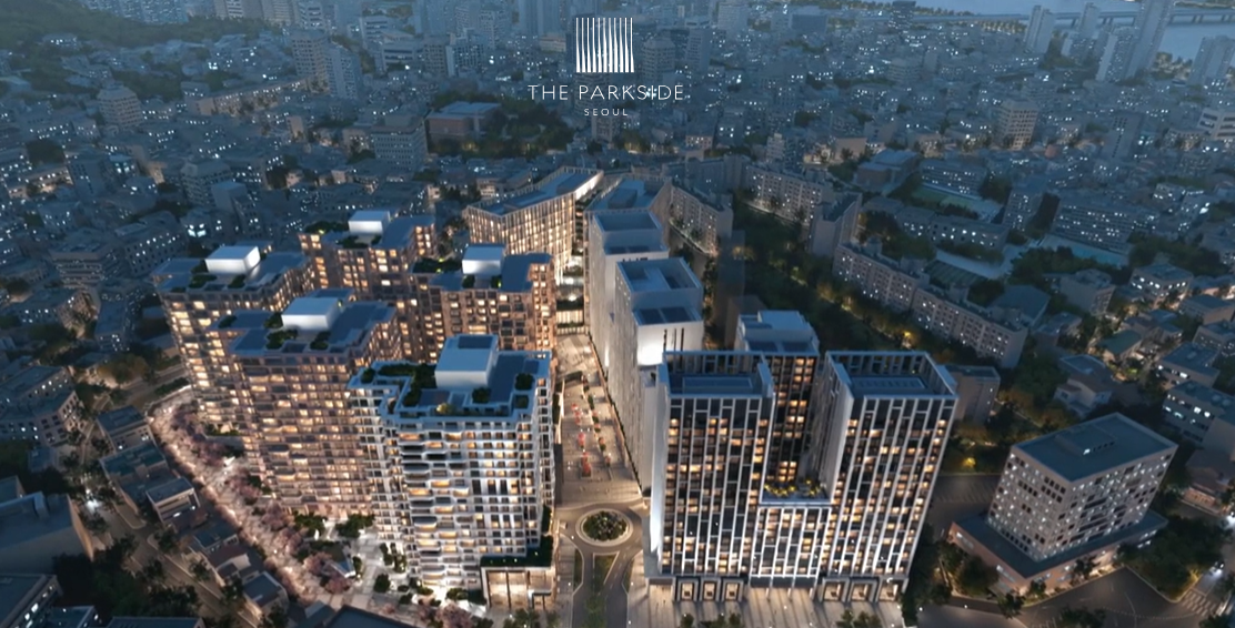 더파크사이드 스위트 야간 조감도