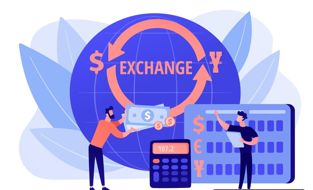 외화 교환하는 모습