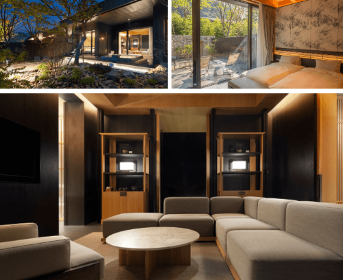 유원재 온천호텔 객실 수정 외고나 침실 거실