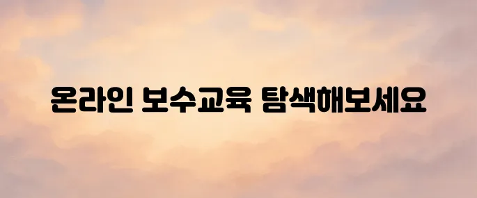 한국사회복지사협회 온라인보수교육센터 바로가기