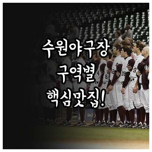 수원야구장 내야 외야 구역별 대표 먹..
