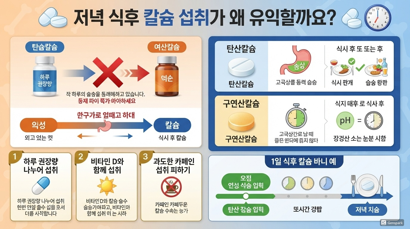 저녁 식후 칼슘 복용이 좋은 이유
