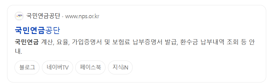 국민연금내역조회