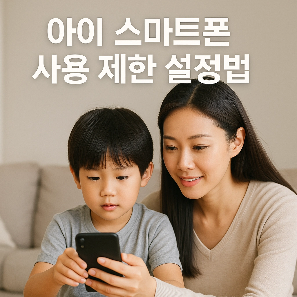 아이 스마트폰 사용 제한 설정법