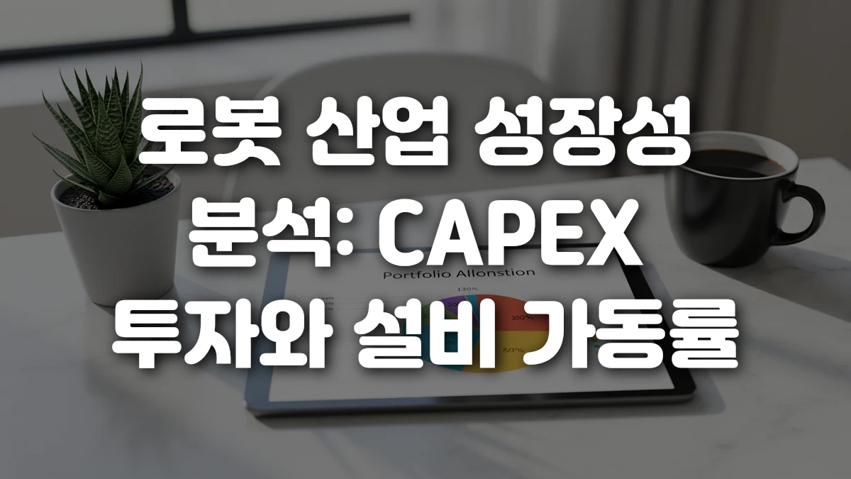 로봇 산업 성장성 분석 CAPEX 투자와 설비 가동률