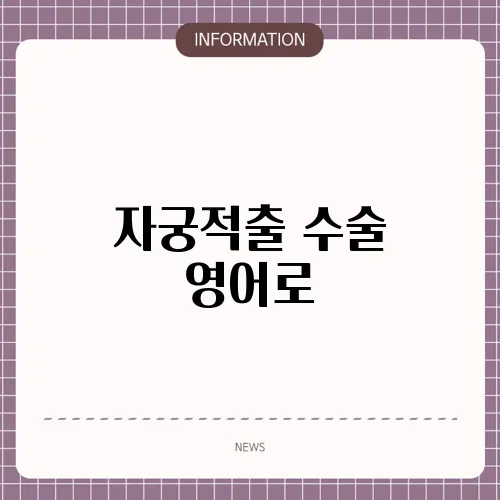 자궁적출 수술 영어로