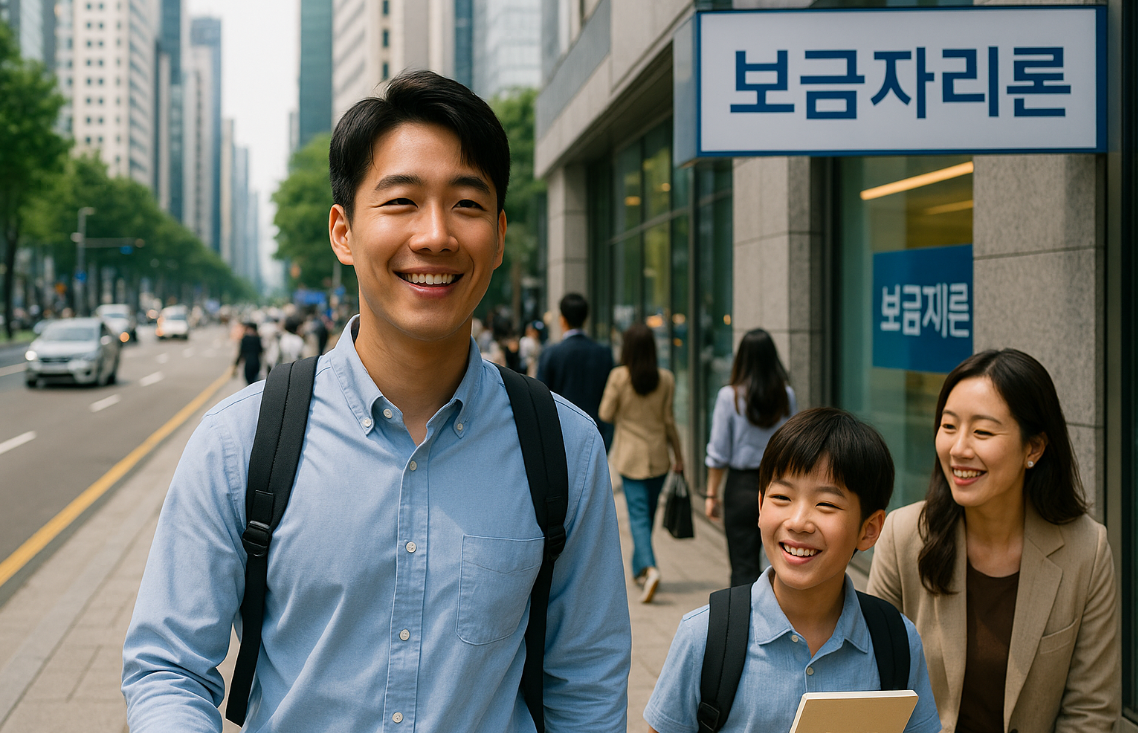 원하는 대출을 받게 된 사회초년생의 모습