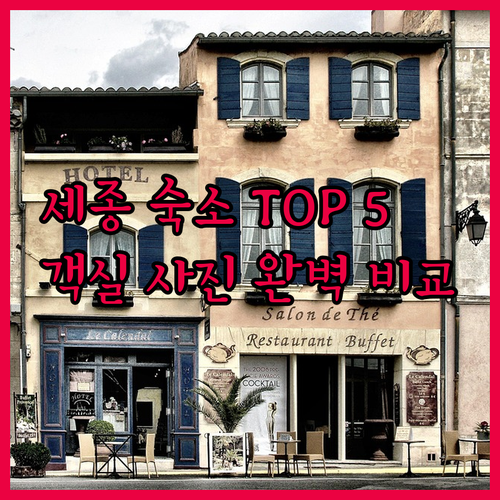 세종시 가볼만한 숙소 TOP 5 객실..