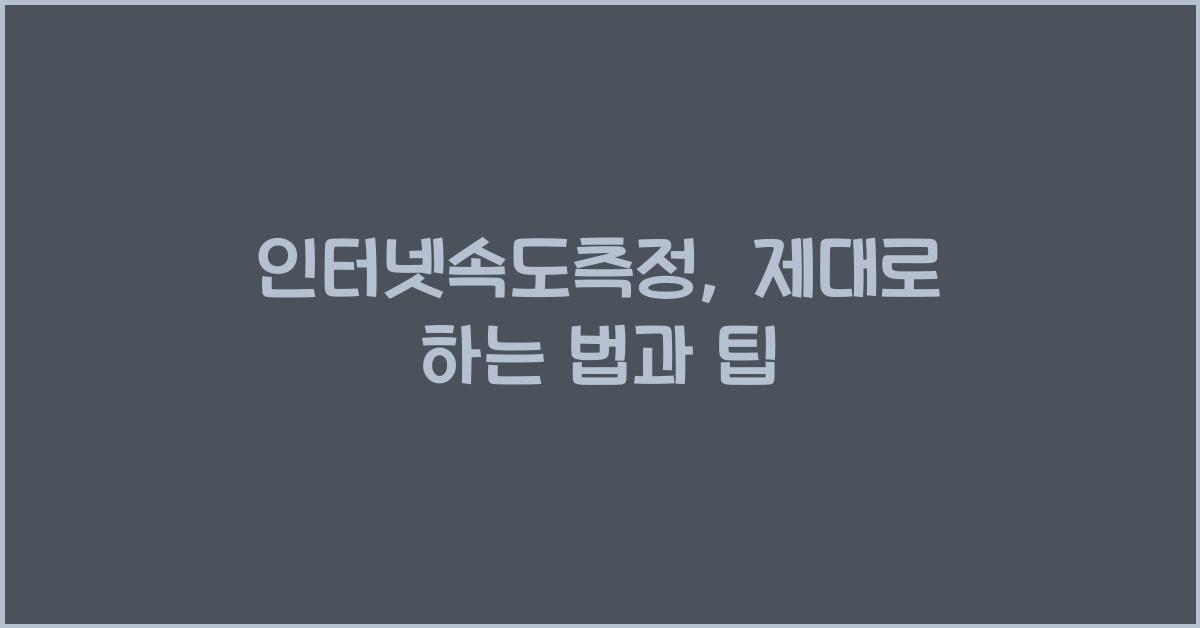 인터넷속도측정