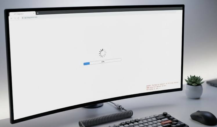 클로드 API 결제창에서 발생하는 무한 로딩과 500 내부 서버 오류 화면 예시