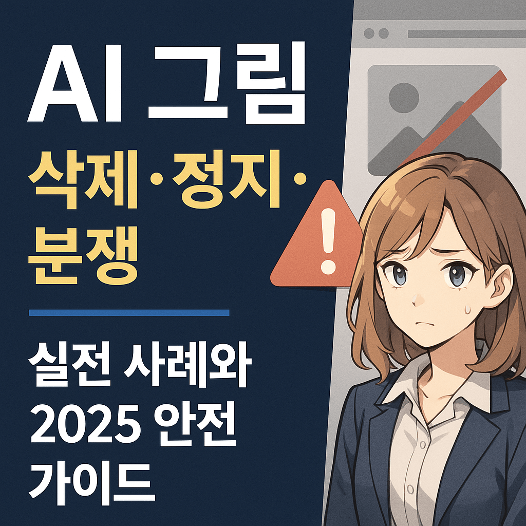 AI 그림 삭제&middot;정지&middot;분쟁 실전 사례와 2025 안전 가이드