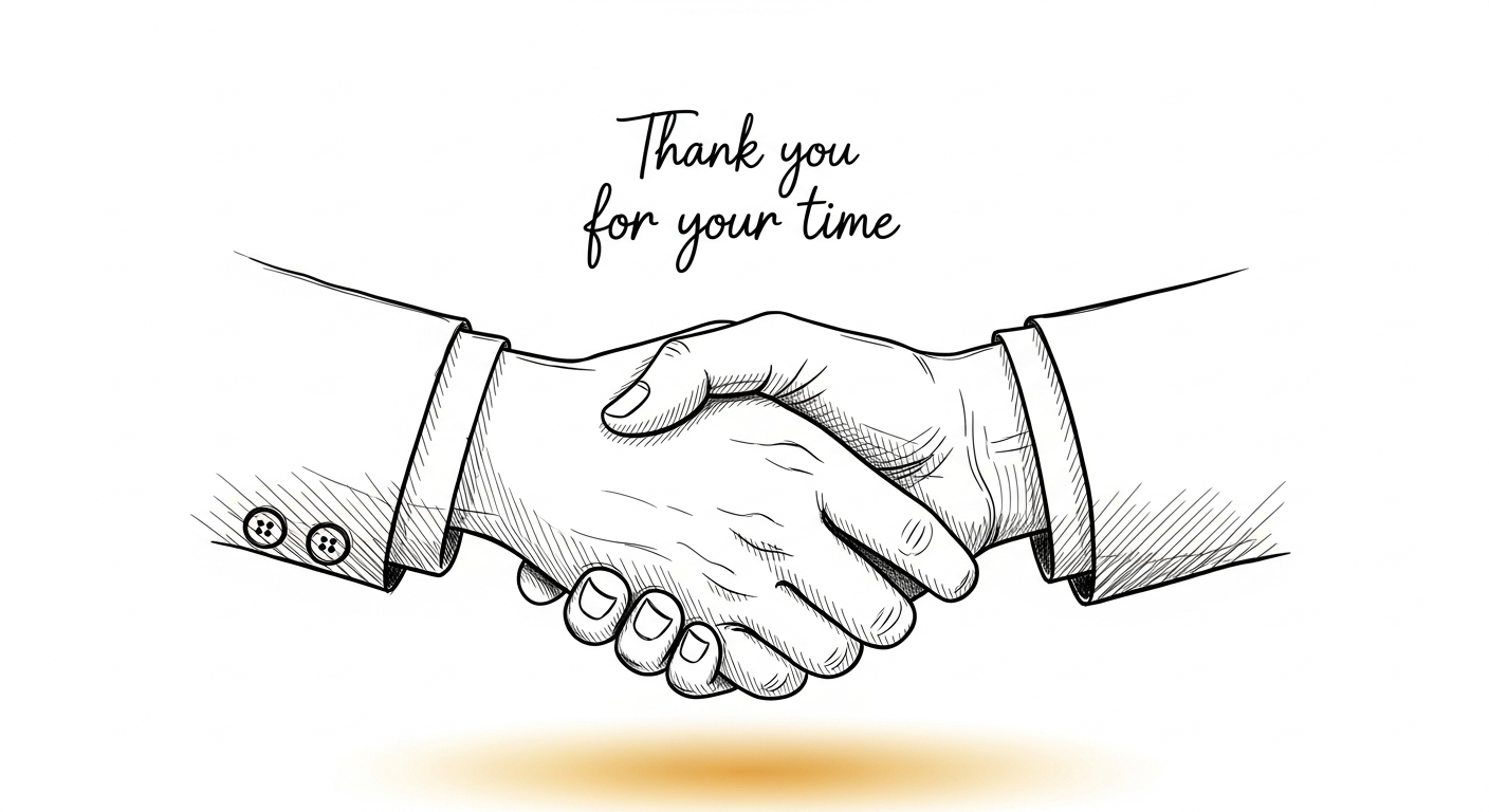 통화 종료 전 감사 인사 악수