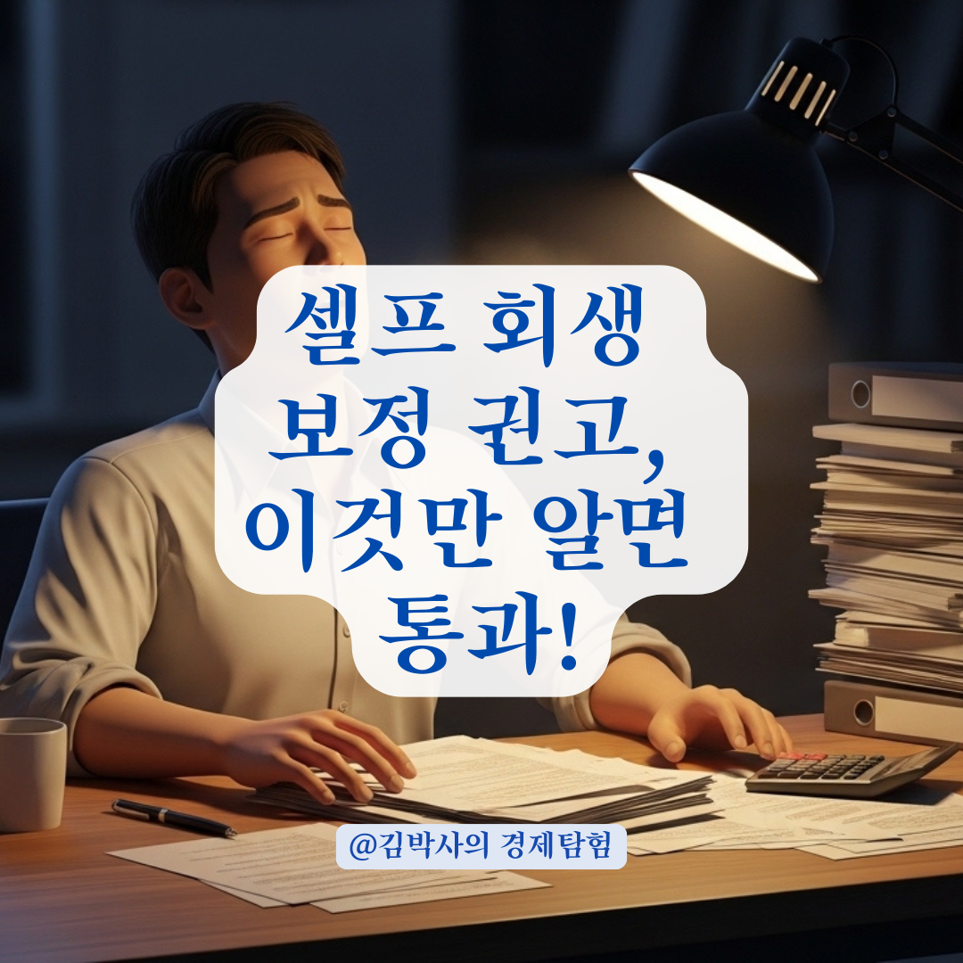 셀프 회생 중 반복되는 보정 권고 원인과 서류 수정 체크리스트