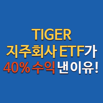 TIGER 지주회사 ETF가 40% 수익 낸 이유