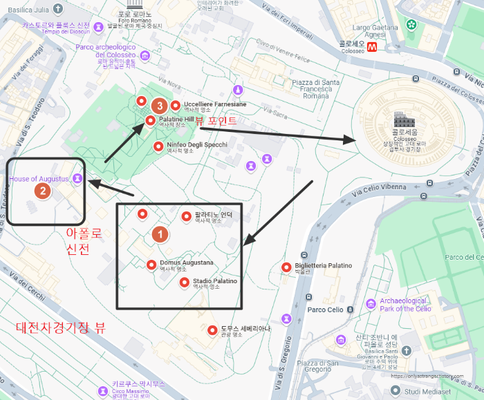 팔란티노 언덕 동선