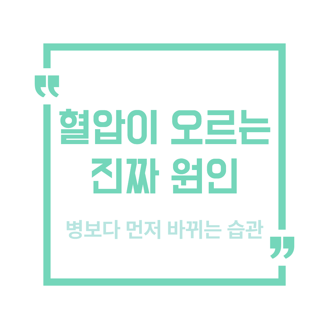 50대 혈압이 오르는 진짜 원인