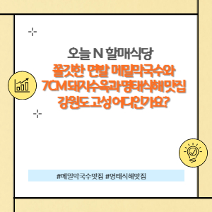 강원도 고성 메밀막국수