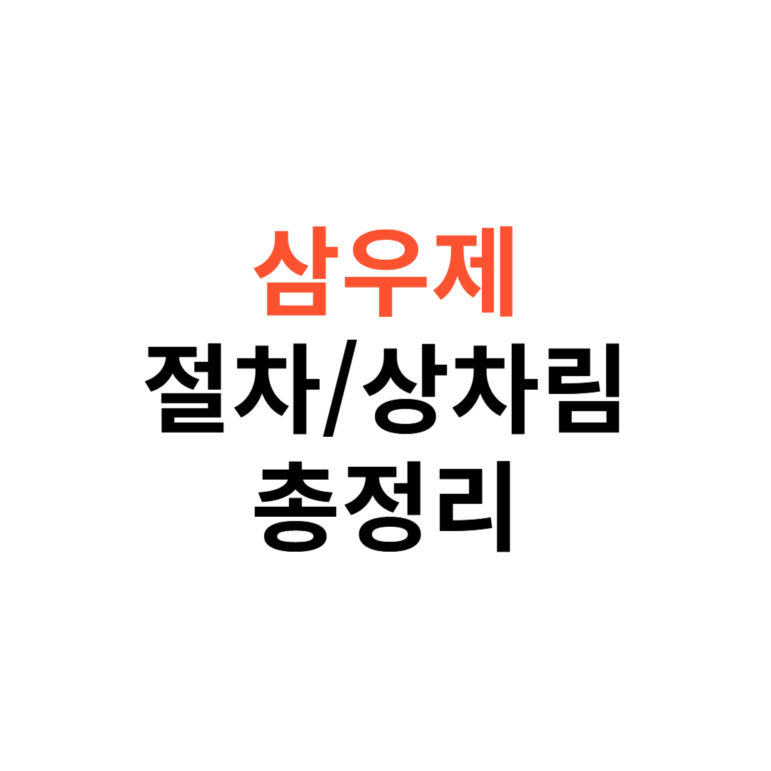 삼우제와 삼오제 절차