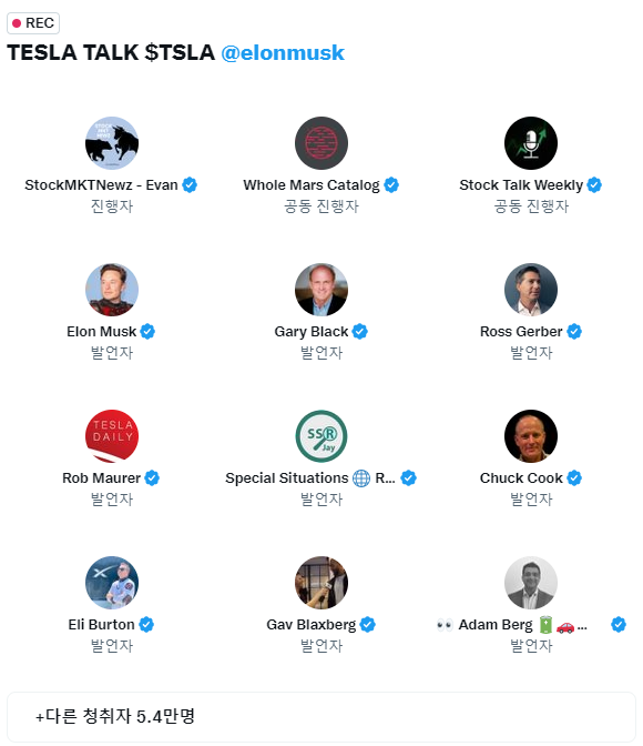 테슬라-트위터라이브
