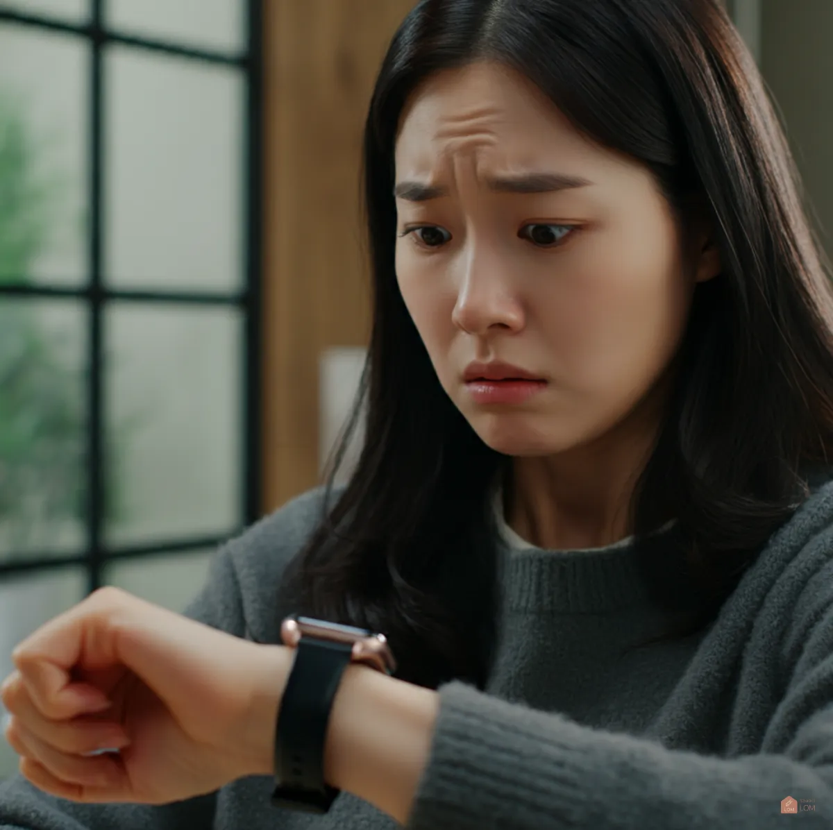 망가진-애플워치바라보는-한국여자05