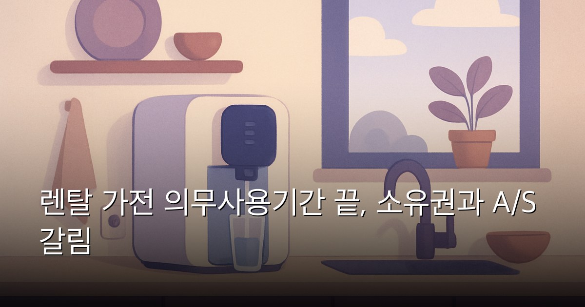 렌탈 가전 의무사용기간 끝, 소유권과 A/S 갈림
