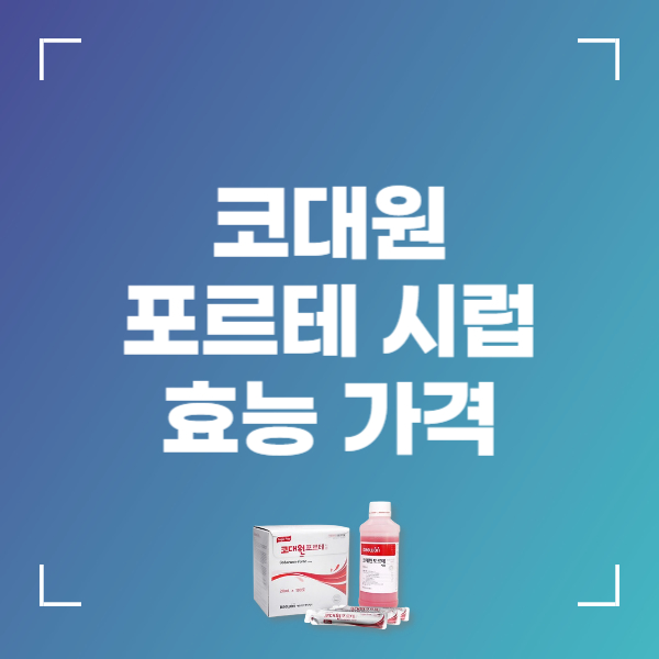 코대원 포르테 시럽 효능 복용법 부작용 가격