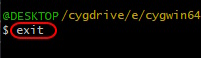 $ exit