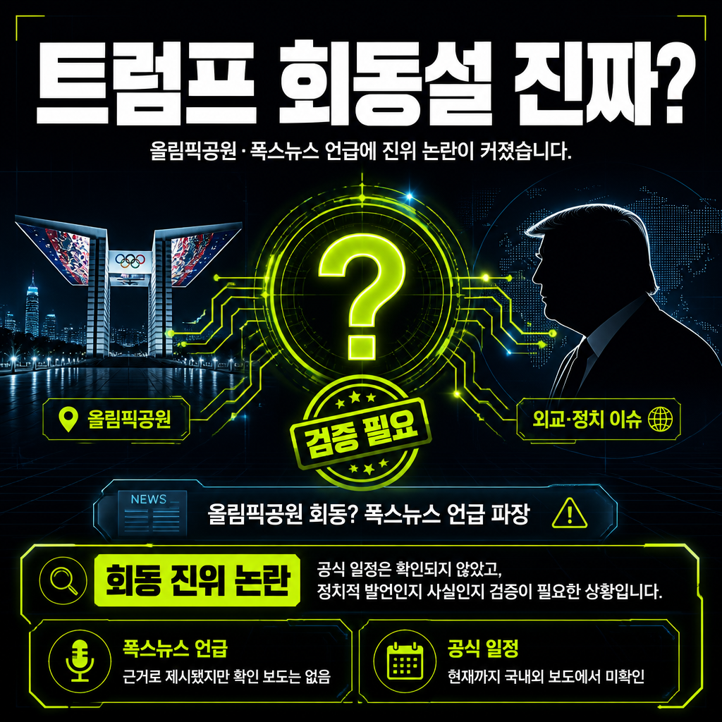 트럼프 회동설 진짜?