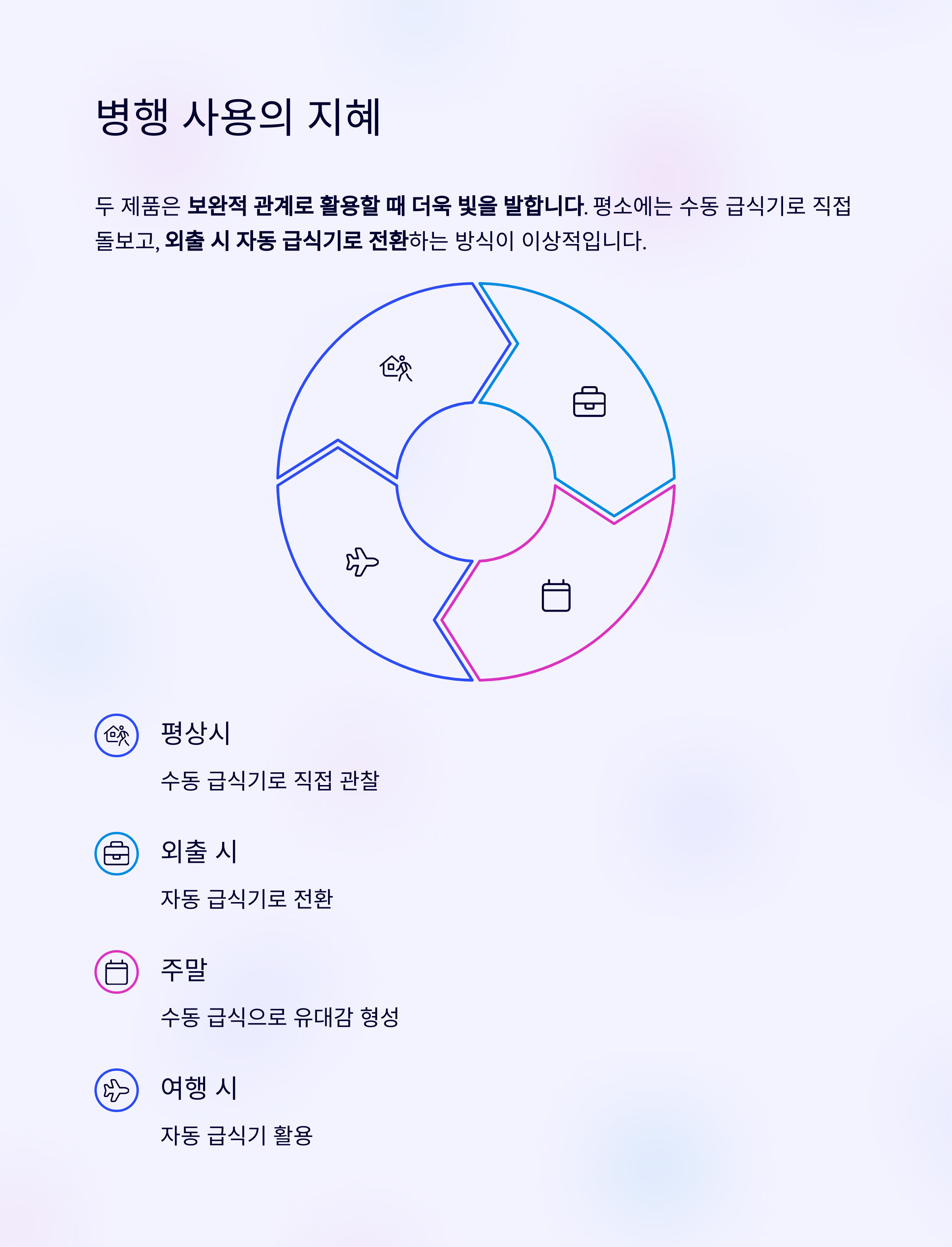 병행 사용의 지혜