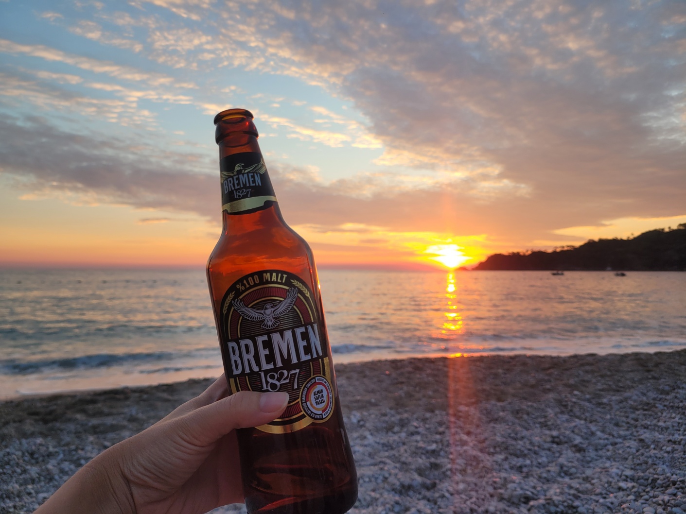 욜루데니즈 해변 노을