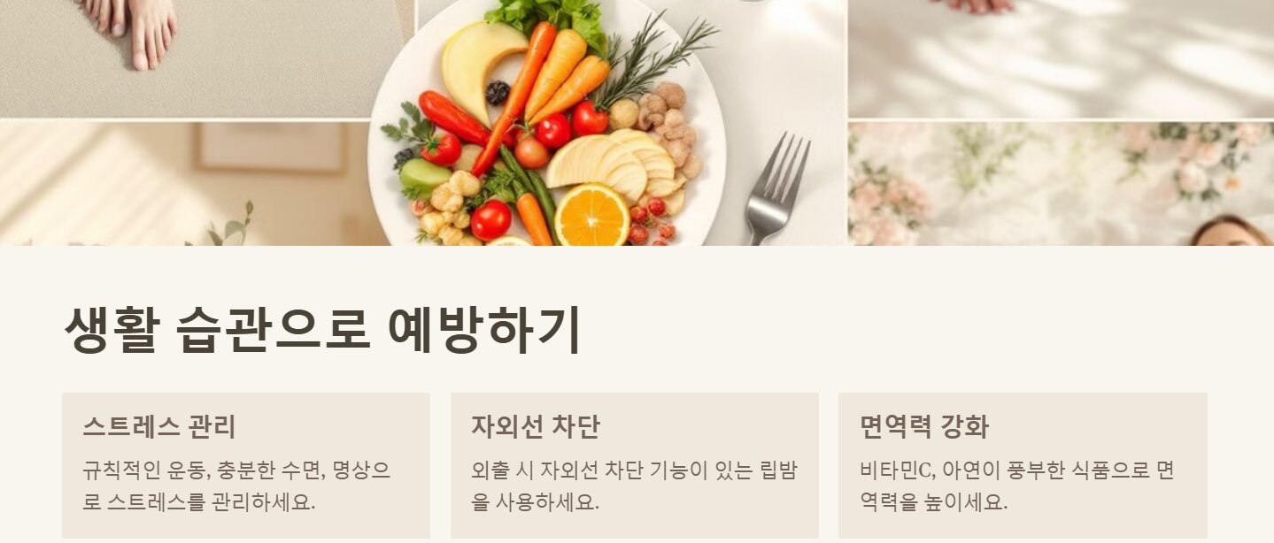 입술 물집 빨리 가라앉히는 방법