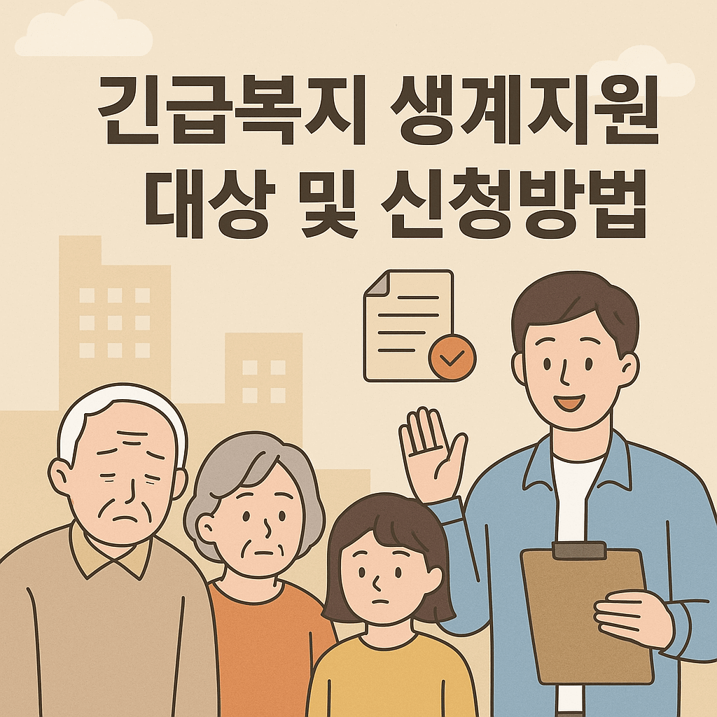 긴급복지 생계지원금 대상과 신청방법