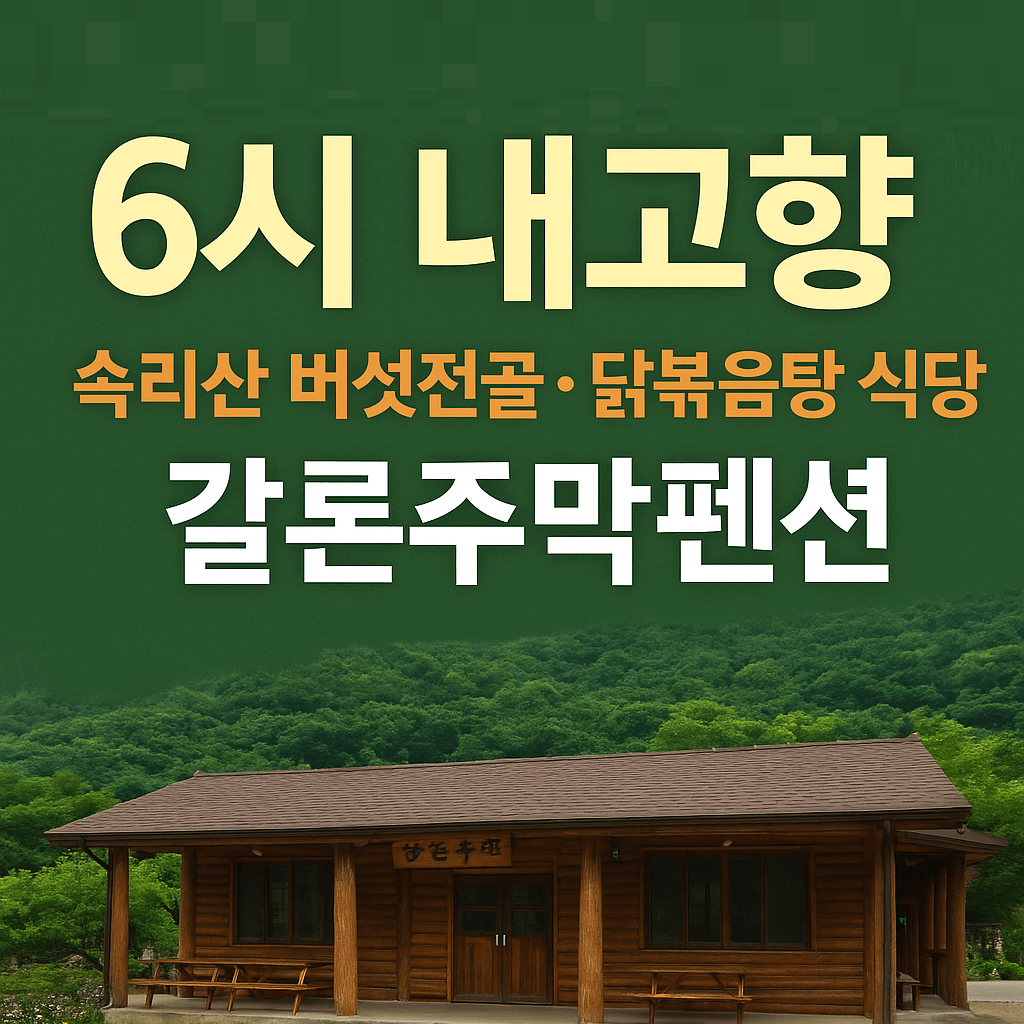 6시 내고향 충북 괴산 버섯전골 &amp; 닭볶음탕 맛집 갈론주막펜션 