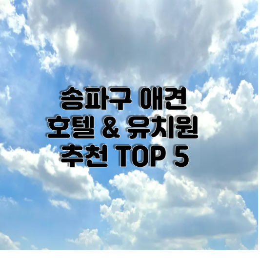 송파구 애견호텔