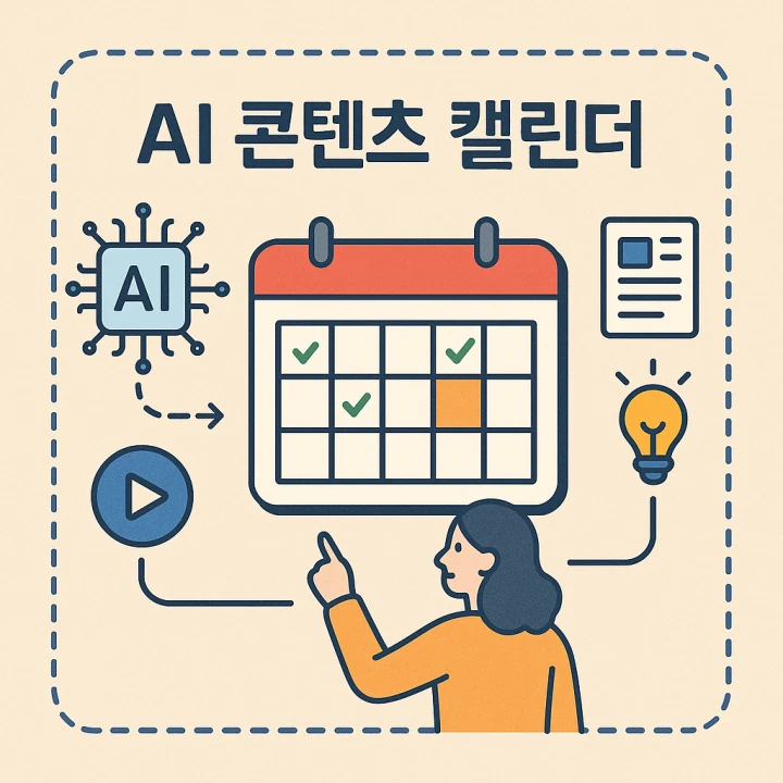 AI 콘텐츠 캘린더 개념 이미지
