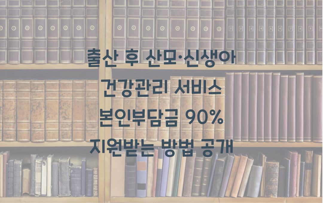 출산 후 산모·신생아 건강관리 서비스, 본인부담금 90% 지원받는 비결