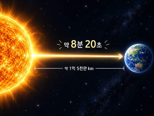 태양이 사라지면, 지구는 몇 분 뒤 알아차릴까?